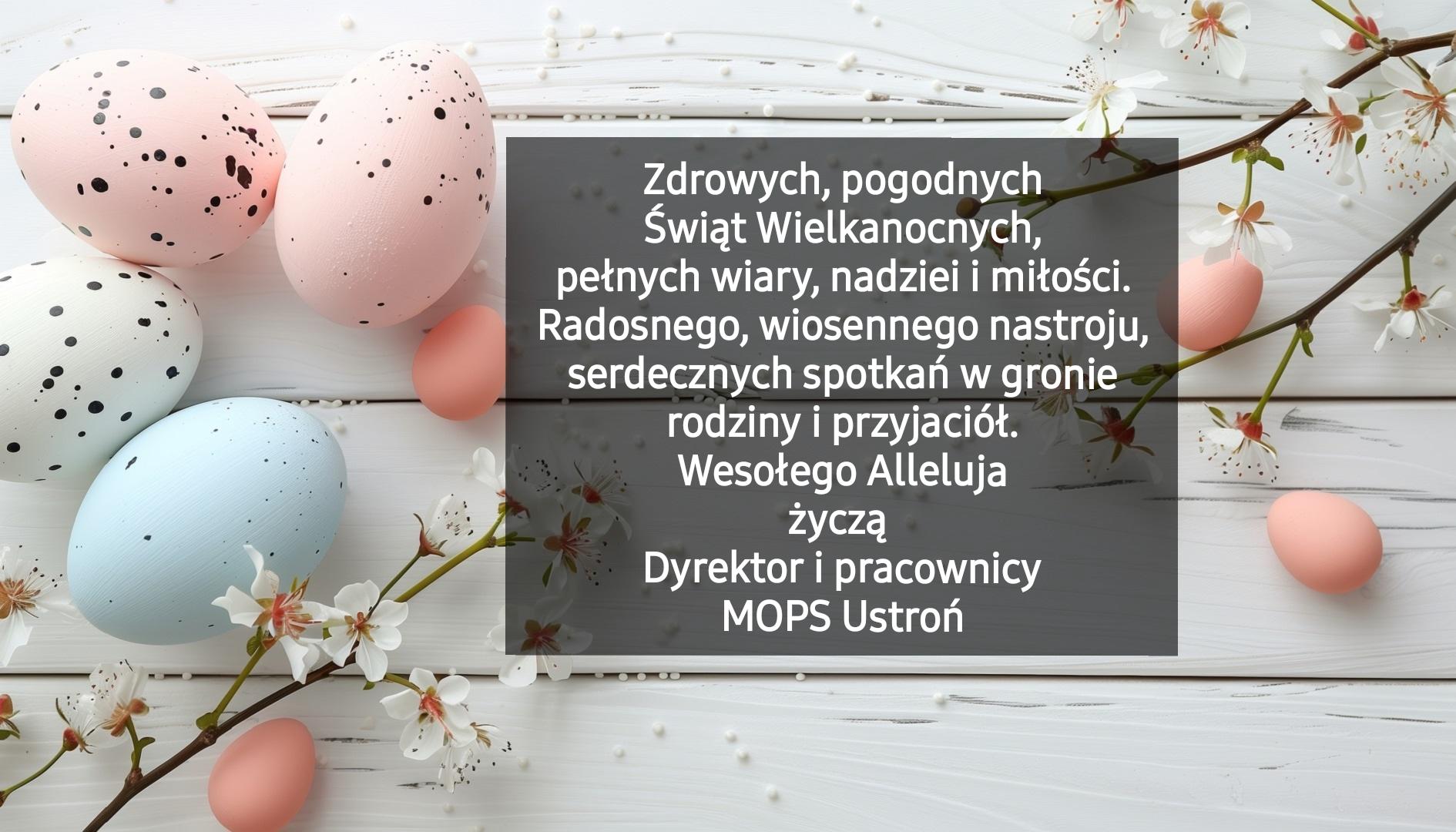 Kolorowe pisanki pomiędzy gałązkami